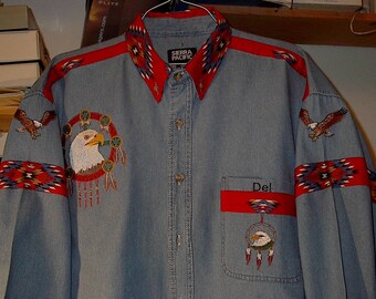 Eagle/eagle feather native american shirt