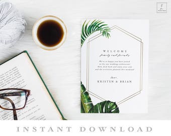 Printable Welcome Letter, Welcome Bag Template, Wedding Agenda, Itinerary Template, Welcome Note, Welcome Bag, Wedding Welcome, #TIS