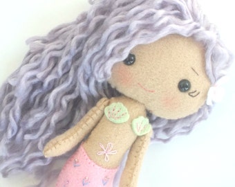 Felt Mermaid Doll - Gingermelon Doll -