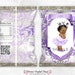 Chip Bag Purple Lavender Silver Glamour Girl | African American Princess Baby Ballerina Tutu | Digital Instant Download