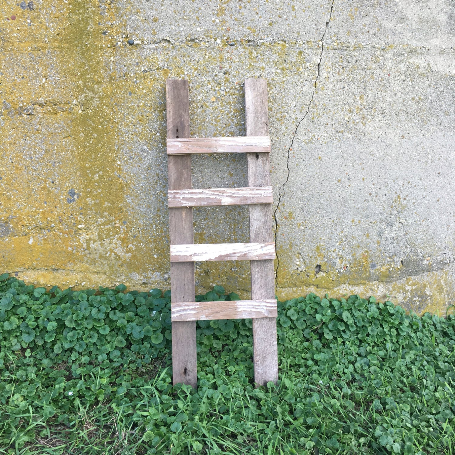 Rustic ladder Front porch decorative reclaimed barn board