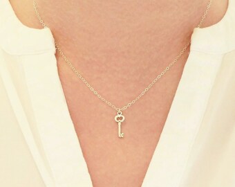 Key Necklace + Skeleton Key Necklace + Silver Necklace + Everyday Necklace + Minimal Modern and Me + Minimal Modern & Me + M3