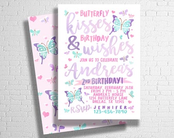Butterfly Birthday Invitation | Spring Birthday Invitation | Garden Birthday Invitation | Butterfly Birthday Invite | DIGITAL FILE ONLY