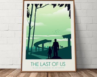 The Last of Us Game Art Poster Print, Travel Poster, Video Game Poster, Minimalist Art Print, Games Room Poster, Prints, Wall Art