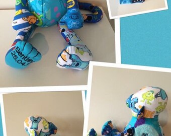 Monkey made from clothes