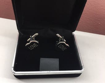 925 sterling silver cufflink (Love Heart)
