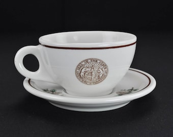 The Great Seal of the State of Missouri Coffee Restaurant Ware Cup and Saucer by Walker China Bedford Ohio Circa 1960