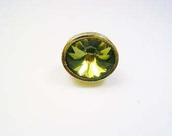 Vintage SWANK Tie Tack Tie Pin Volcano Rivoli Glass mad men tie tac tie accessory dad gift formal wear tie accessory wedding jewelry