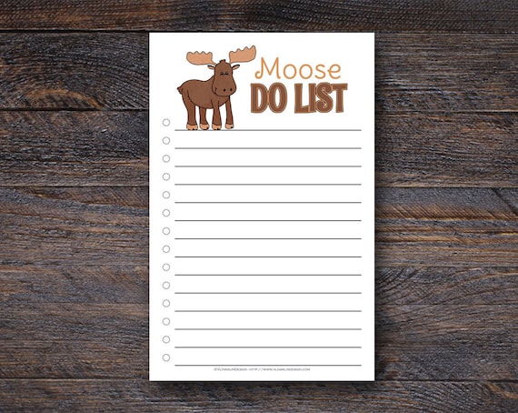 Must Have Office Supplies for Craft Business Owners: Moose Do List - Funny To Do List Notepad