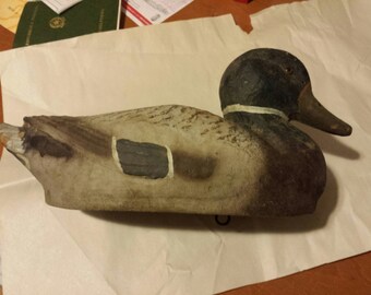Pair of Vintage Duck Decoys Papier Mache