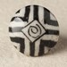 Set of 3 Handcrafted Designer Black Patchwork Drawer Ceramic Cabinet Knob