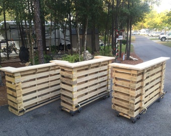 The Natural ~ Pallet Bar/Tiki Bar •• Un-Stained •• Finish To Your Own Color. ••• Spring Sale •••