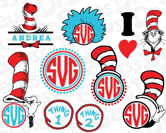 Download Cat In The Hat SVG Dr. Seuss Svg Svg Files Cricut Files