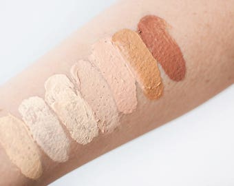Whipped Foundation SAMPLES - - Natural Liquid Foundation - Safe for Acne Prone Skin and Sensitive Skin, Cruelty Free, Vegan, Organic
