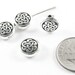 Pewter Coin Beads-Silver CELTIC CIRCLE Triad Knot (4)