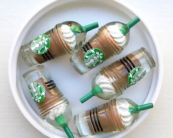 Starbucks Iced Coffee charms for slime (5pcs)