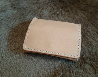 Vegetable tanned leather coin purse