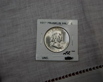 FRANKLIN HALF Dollar-1957 P Silver BU Ungraded