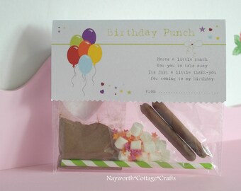 Birthday favours favor milkshake pack gift disco PUNCH