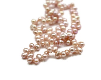 Baby Pink Freshwater Dancing Pearls 5mm 15.5" Full Strand