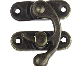 2 large bronze latch clasps antique 4,2 cm x 3.7 cm sewing