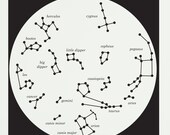 Items similar to Simple Star Constellation Map - Wall Decal Custom ...