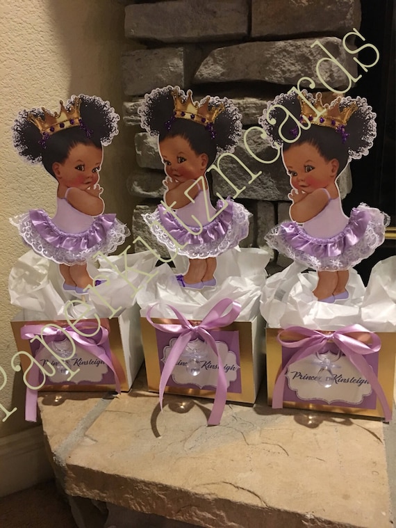 Baby girl afro puff tutu centerpiece baby shower birthday