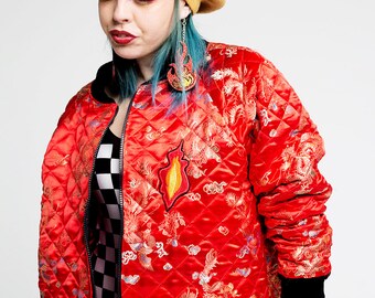 Chinese Brocade Bomber Jacket