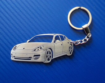 Golden Luxury Panthera Blue Diamond Eye PU Leather Keychain - Car Key Ring