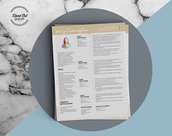Andy Cunningham Modern Resume and Matching Cover Letter Template for Microsoft Word - Andy Cunningham