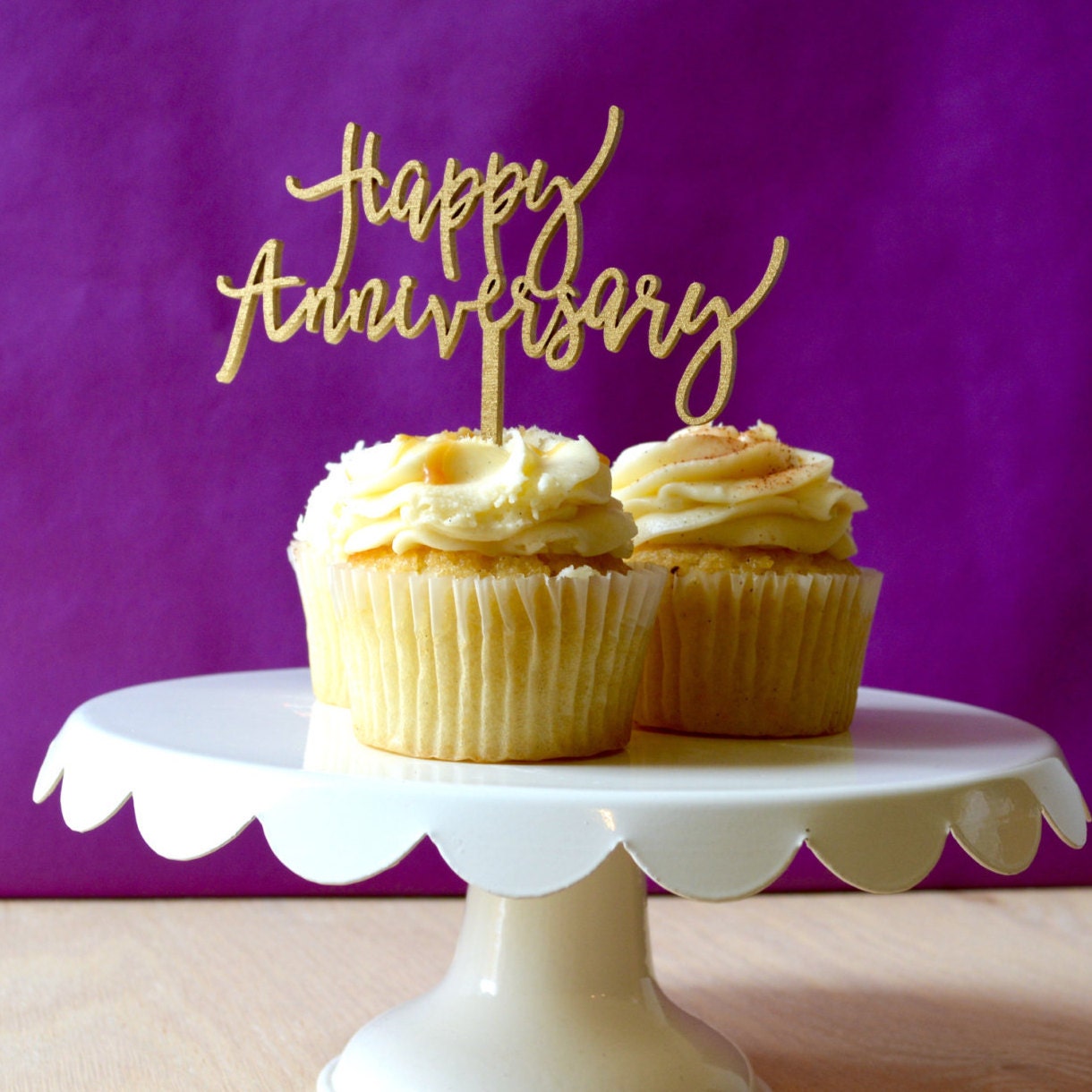 Cupcake Topper Happy Anniversary First Year Anniversary