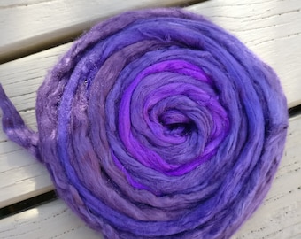 Pure Mulberry Silk Fibre 20g- Amethyst