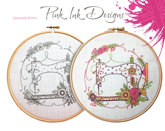 Sewing Machine embroidery pattern. Sewing gift.