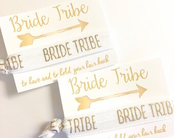 Bachelorette Party Favors - Bride Tribe Hair Tie Party Favors - Bachelorette Hair Tie - Bridesmaid gift - To Have and To Hold Your Hair Back