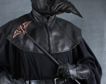 Plague Doctor Staff Topper Winged Hourglass
