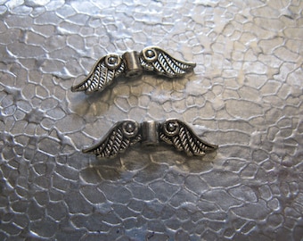23mm Angel Wings 12 wings per lot Silver Plated Jewelry Finding Craft Beads