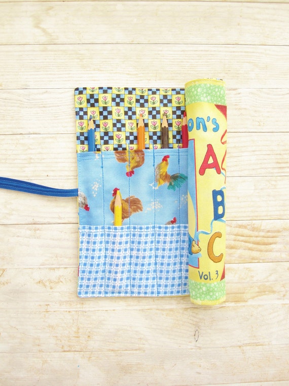 Roll up pencil case crochet hook case paintbrush makeup brush