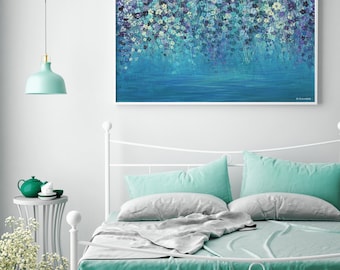 Large Wall Art Acrylic Painting Canvas Art Giclee Print Painting Print Floral Wall Art Abstract Painting Canvas Print Large Art Print