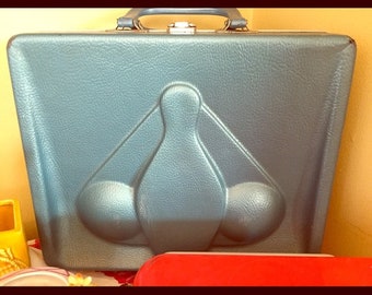 Vintage duckpin bowling case / shoe tote