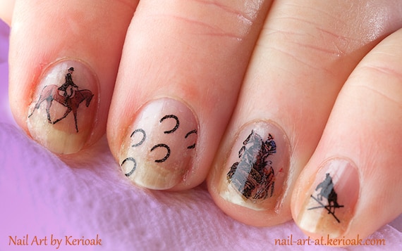 Jumping Horse Nail Art, Equine Nail Art Stickers, Fingernail $4.07 - Jumping Horse Nail Art, Equine Nail Art Stickers, Fingernail