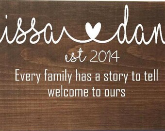 Family Name Sign - Couples Sign - Personalized Name Sign - Wedding Gift - Anniversary Gift - Custom Gift - Wood Sign - Customize Your Own