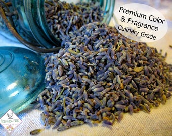 Culinary Lavender 1-6oz | Organic Food Lavender | Baking Lavender | Bright Blue Color and Premium Taste | French Lavender | Cooking Lavender