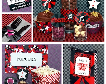 Rock Star Birthday - Rockstar Party - Rockstar Birthday Decorations - Rock Star Party Printables - Rock Party Decorations (Instant Download)