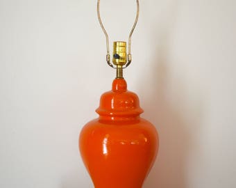 Mod Orange Ginger Jar Table Lamp