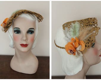 1930s Hat // New York Late Summer Hat // vintage 30s hat
