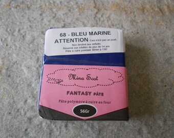 1 roll of blue "MINA SCOT" polymer clay Navy 56 gr.