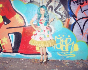 New York Couture *One of a Kind* Disney ARIEL The Little MERMAID Peter Pan Collar Dress