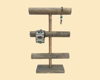 Bracelet Stand Organizer / Watch Display / Vertical Jewelry Holder / Jewelry Display / T-Bar / 10 Color Choices