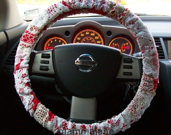 Lace Scrap Steering Wheel Cover