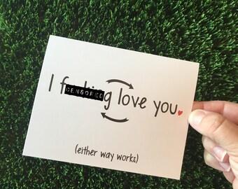 Funny Relationship Card - Funny Anniversary Card - Funny I love you card - Funny Long Distance Relationship Card - Funny Valentine Card